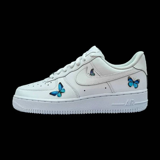Custom Air Force 1 with Blue Butterflies