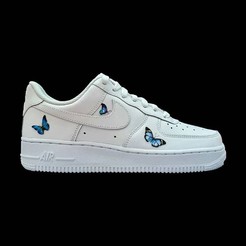Custom Air Force 1 with Blue Butterflies