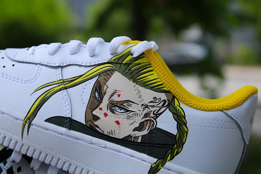 Custom Air Force 1 Yellow Anime Character Design
