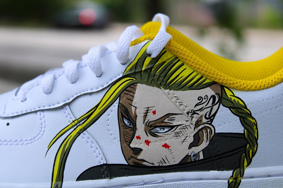 Custom Air Force 1 Yellow Anime Character Design