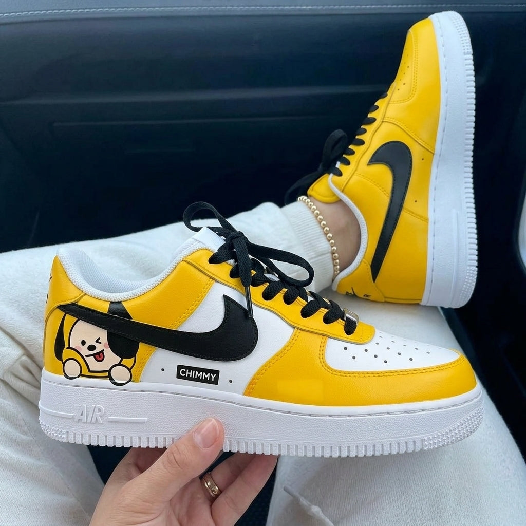 Custom Air Force 1 Yellow Black Chimmy