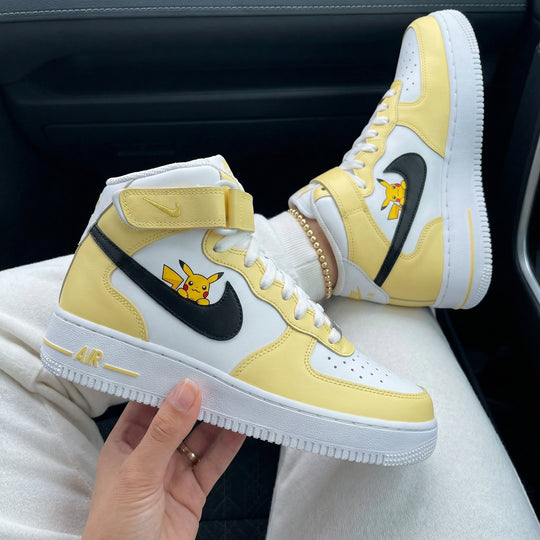 Custom Air Force 1 Yellow Black Pikachu
