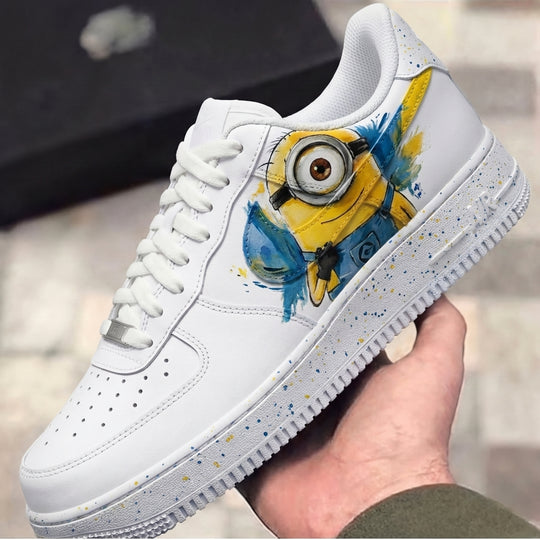 Custom Air Force 1 Yellow Blue Minion Splatter