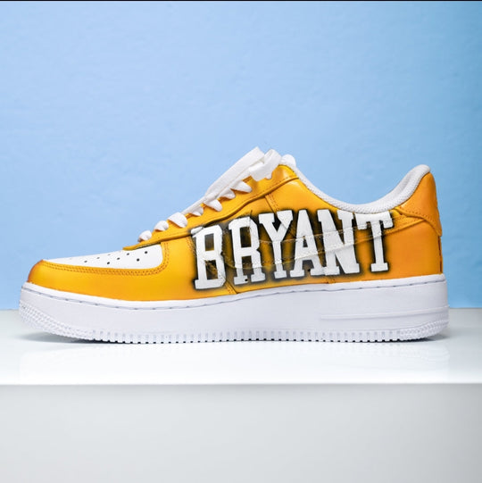 Custom Air Force 1 Yellow Purple Lakers Theme
