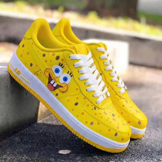 Custom Air Force 1 Yellow SpongeBob Design