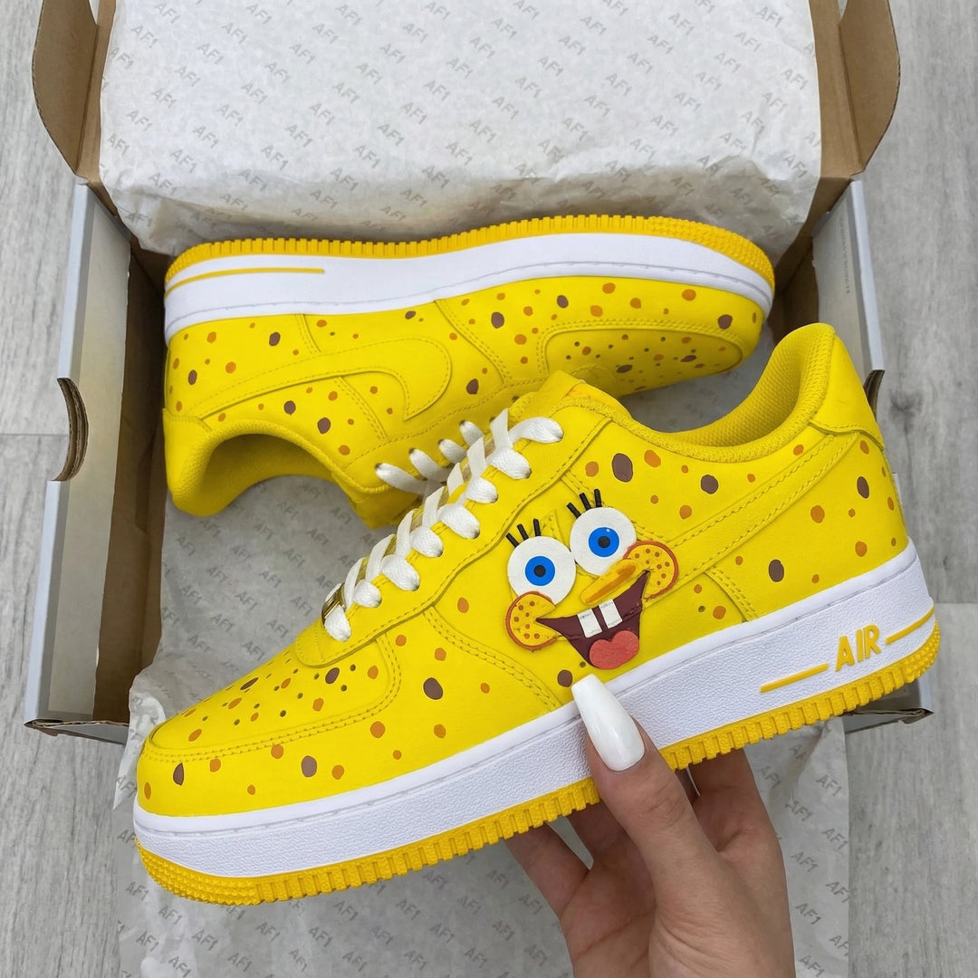 Custom Air Force 1 Yellow SpongeBob Design