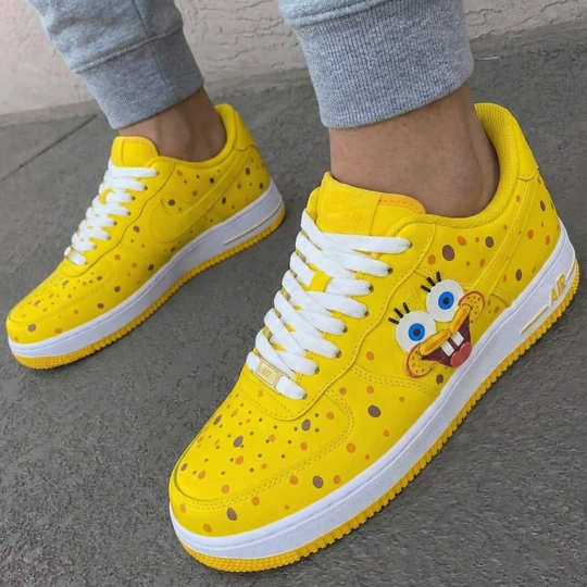 Custom Air Force 1 Yellow SpongeBob Design