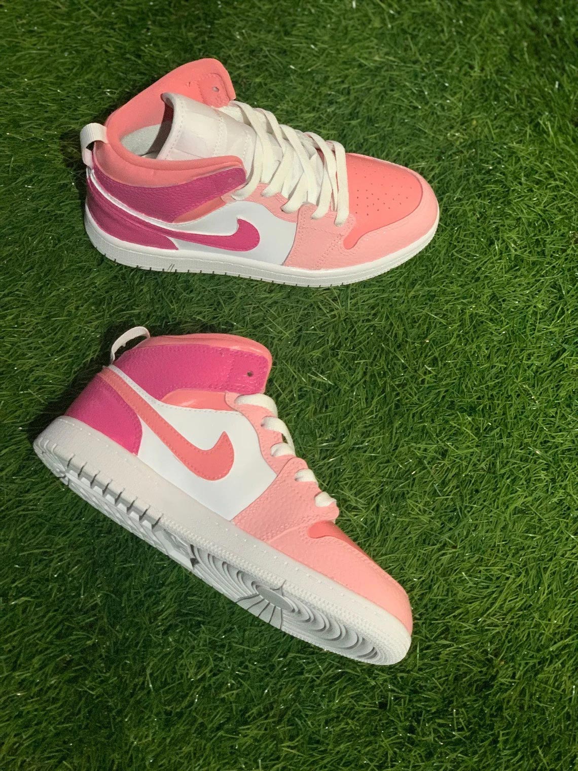 Custom Air Jordan 1 Baby Pink And Fuchsia