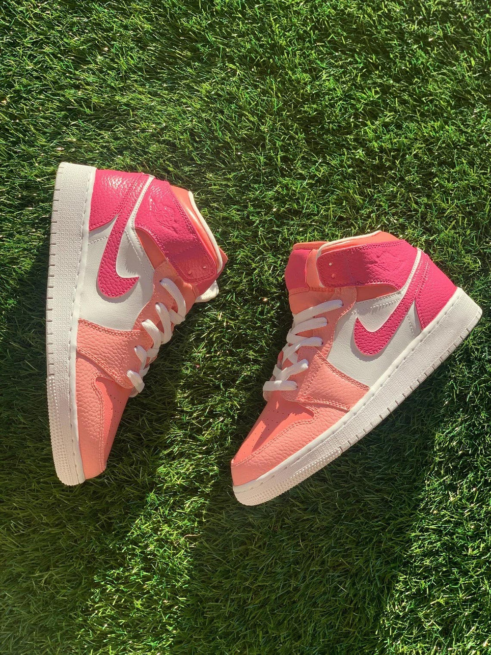 Custom Air Jordan 1 Baby Pink And Fuchsia