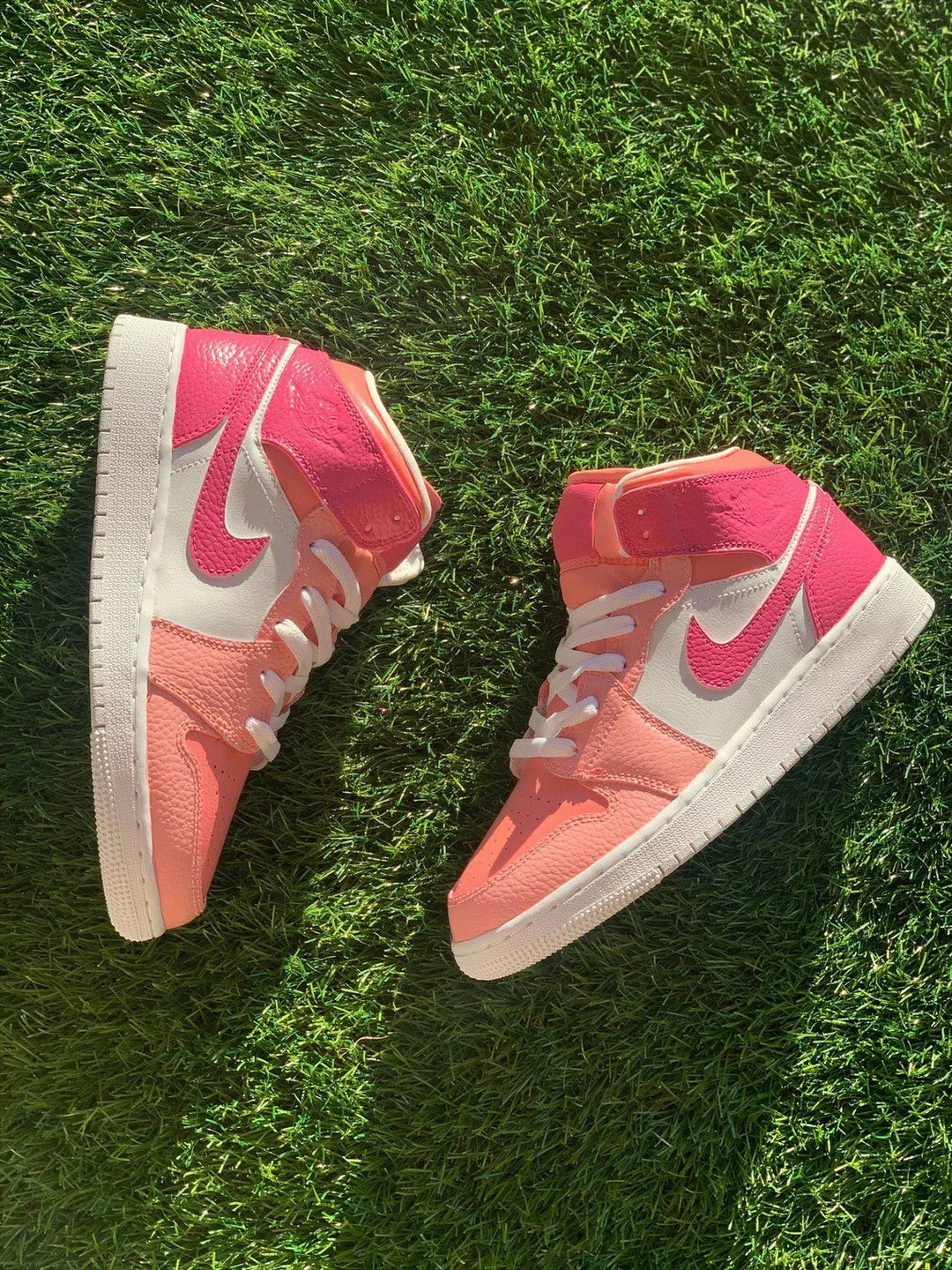 Custom Air Jordan 1 Baby Pink And Fuchsia