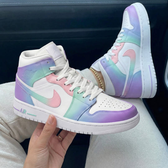 Custom Air Jordan 1 Baby Pink Baby Blue Ombre