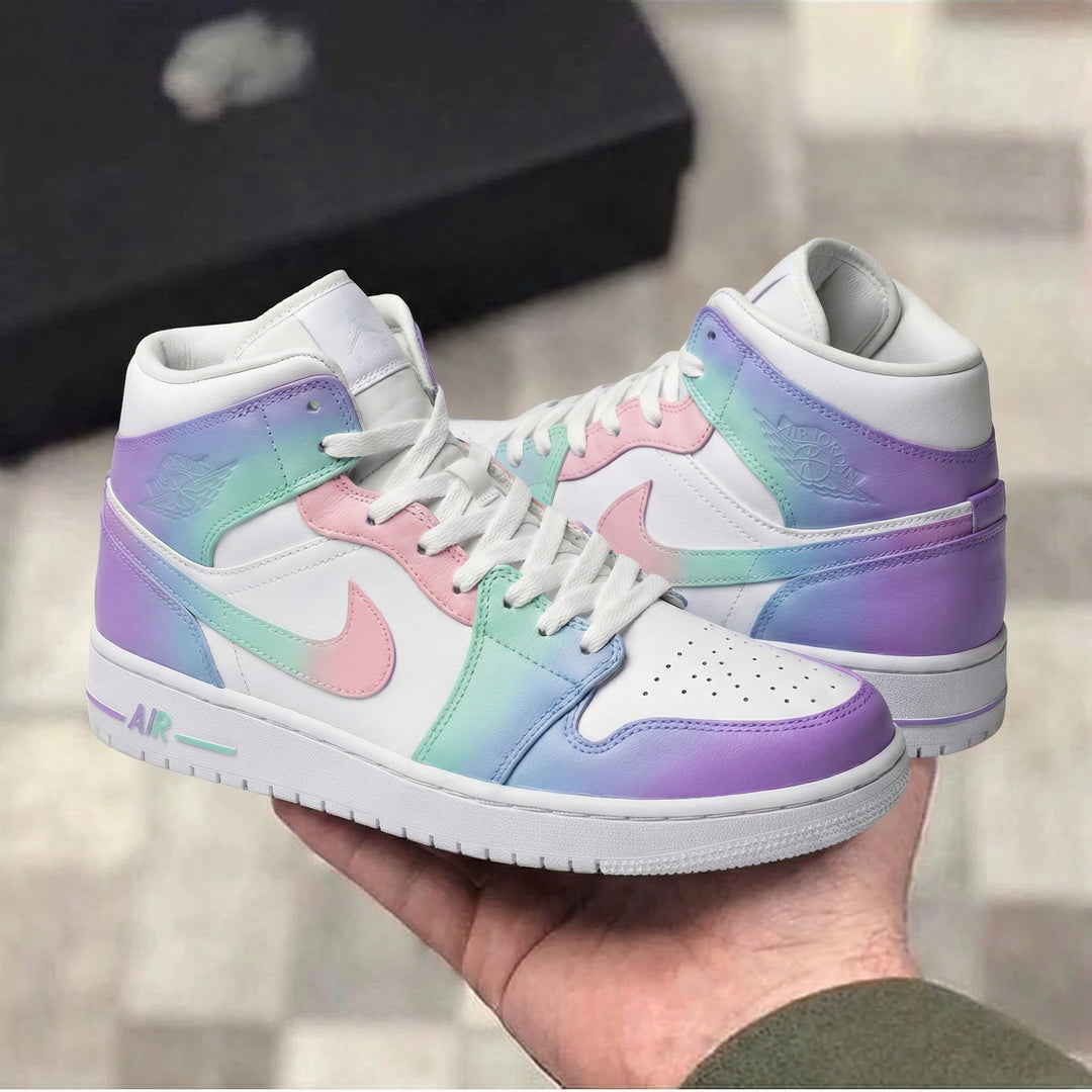Custom Air Jordan 1 Baby Pink Baby Blue Ombre