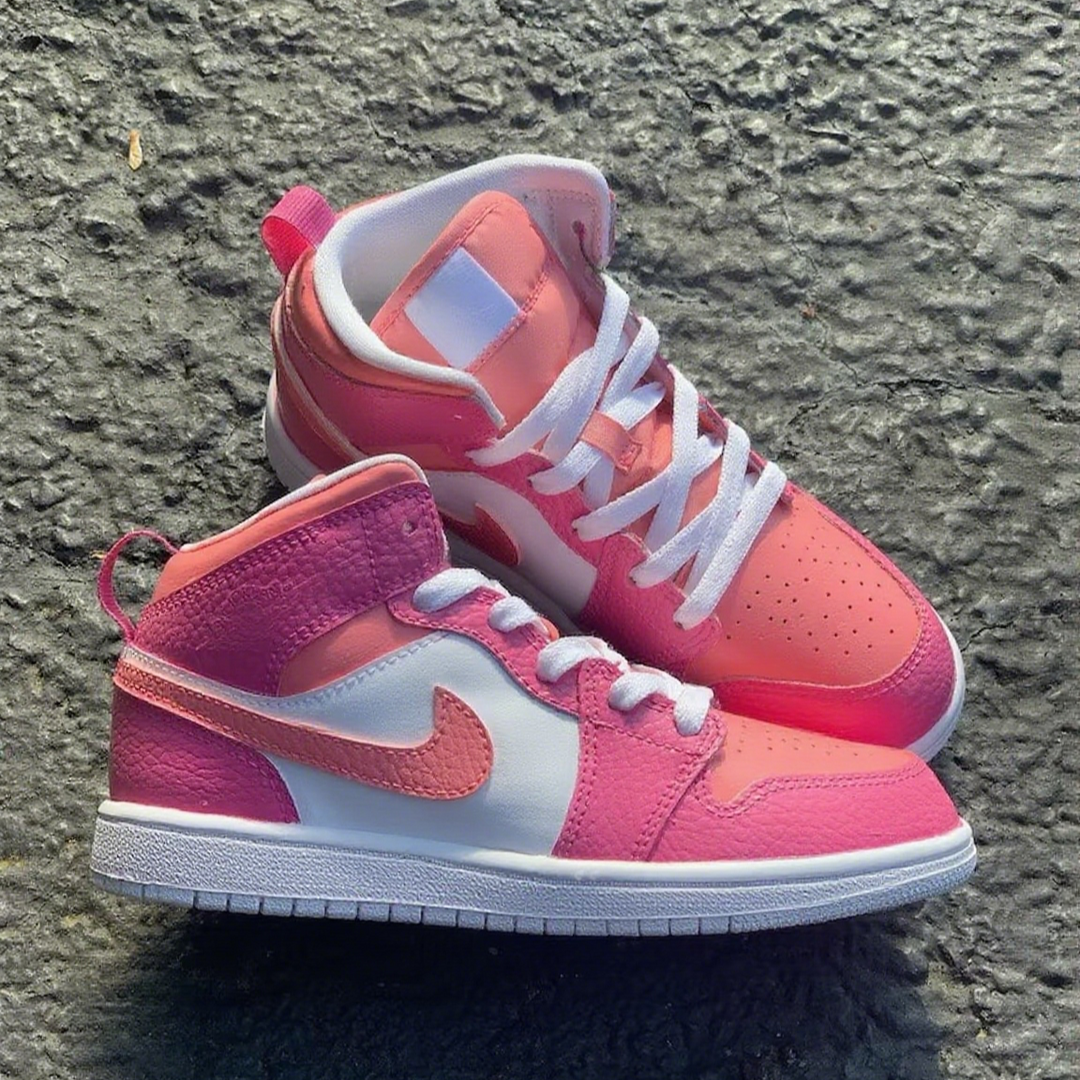 Custom Air Jordan 1 Baby Pink White Color - Blocked