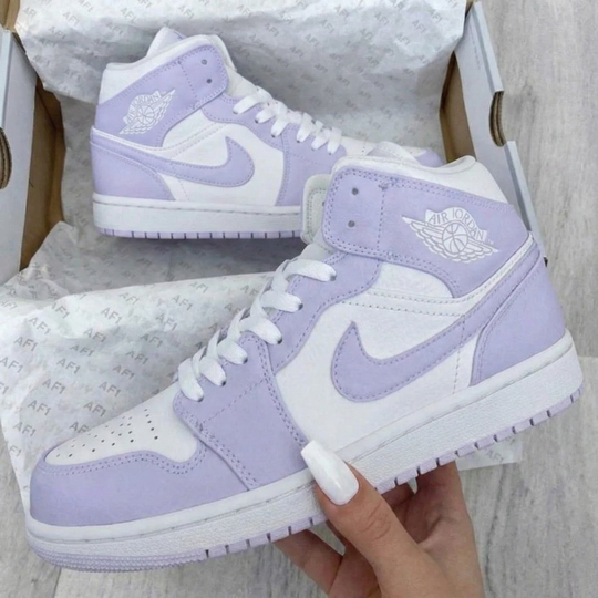 Custom Air Jordan 1 Baby Purple White
