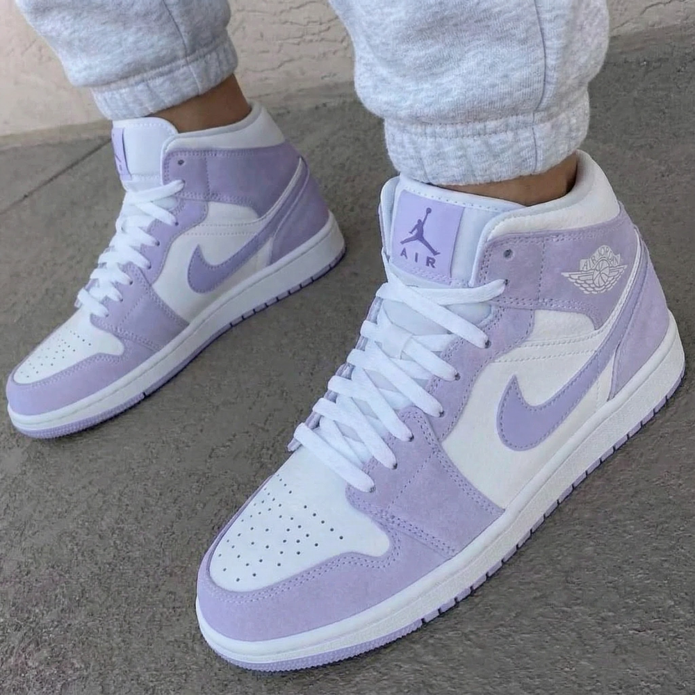 Custom Air Jordan 1 Baby Purple White