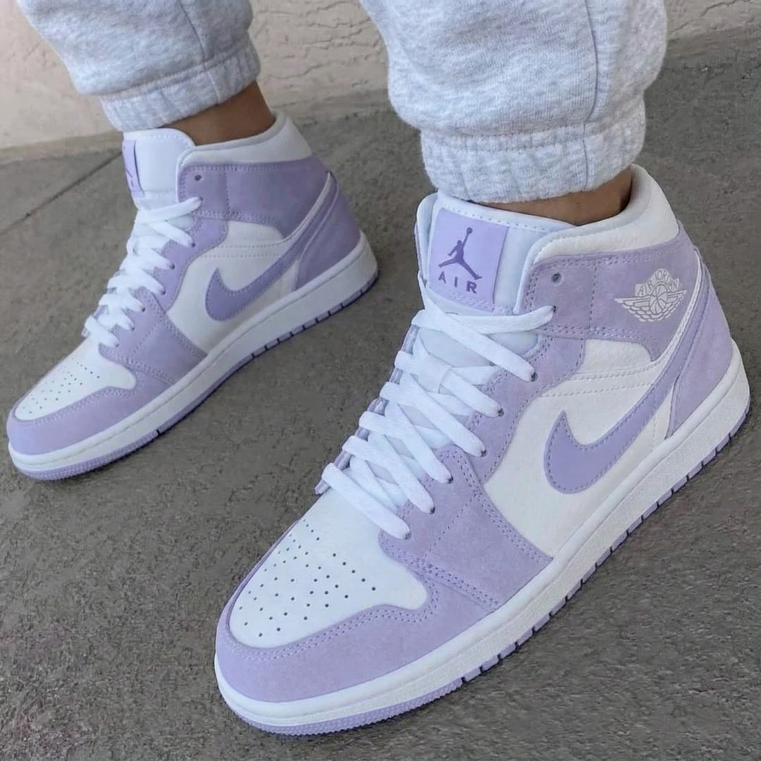 Custom Air Jordan 1 Baby Purple White