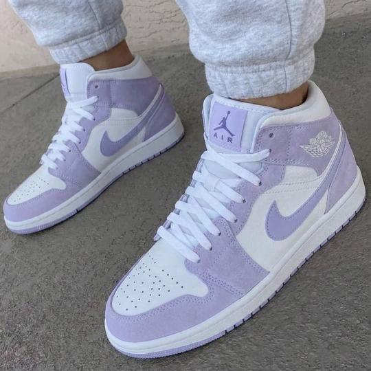 Custom Air Jordan 1 Baby Purple White