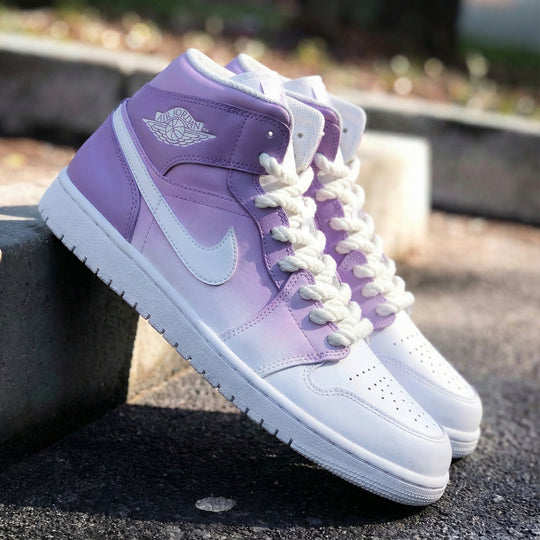 Custom Air Jordan 1 Baby Purple White Gradient