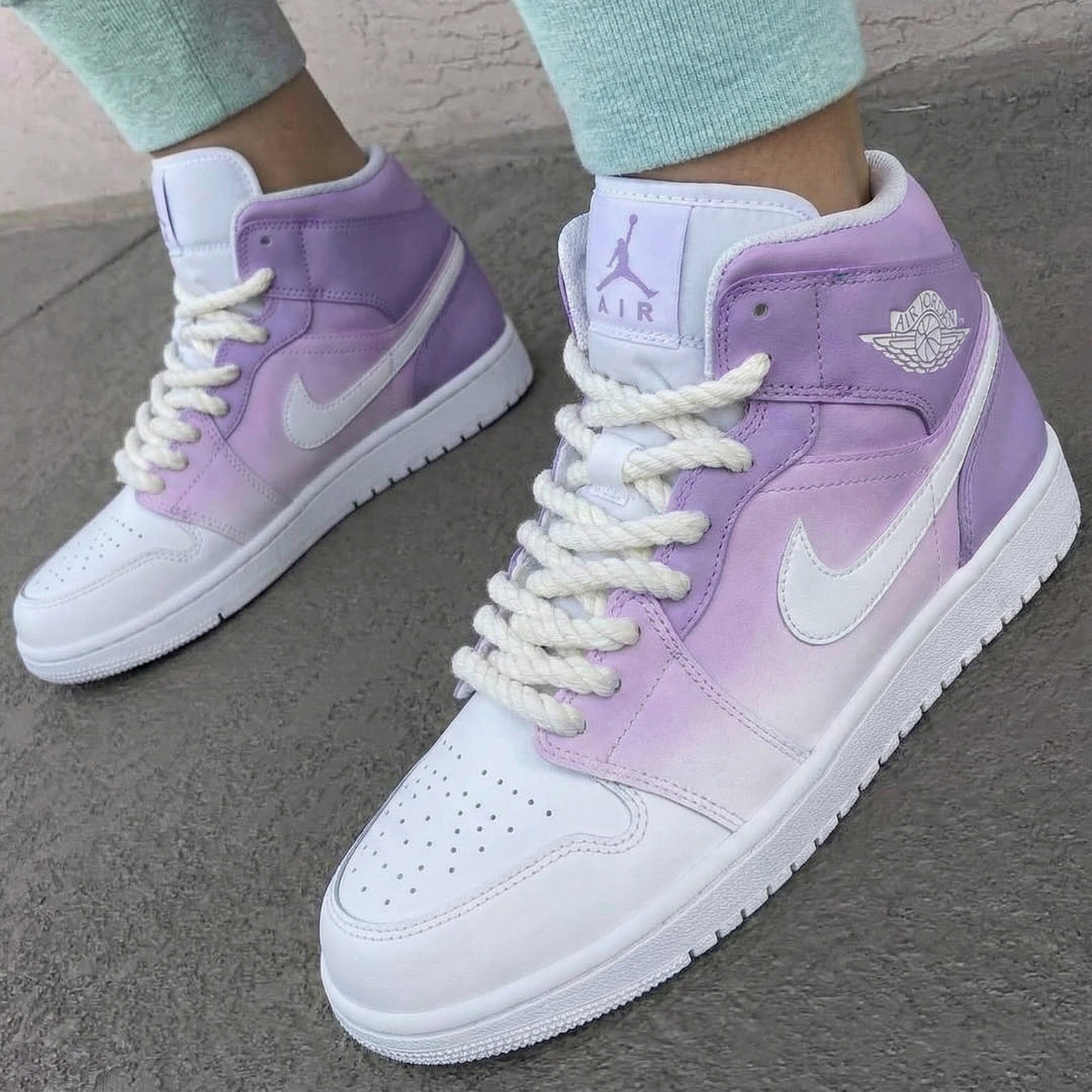 Custom Air Jordan 1 Baby Purple White Gradient