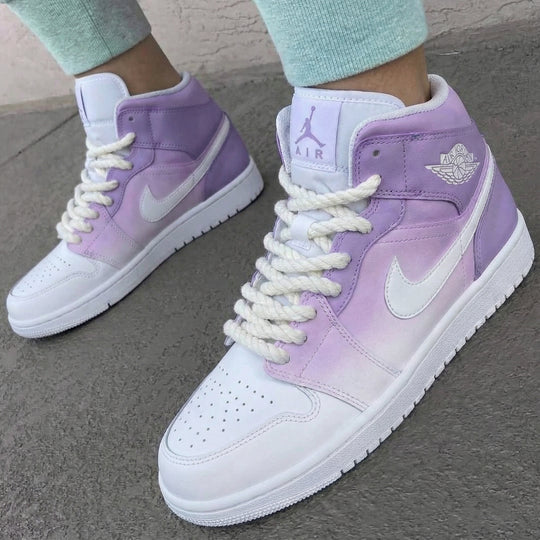 Custom Air Jordan 1 Baby Purple White Gradient
