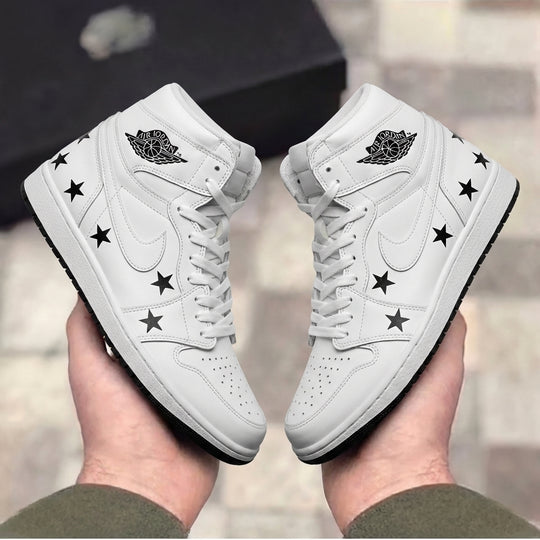 Custom Air Jordan 1 Black Stars