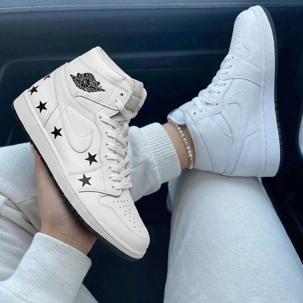 Custom Air Jordan 1 Black Stars