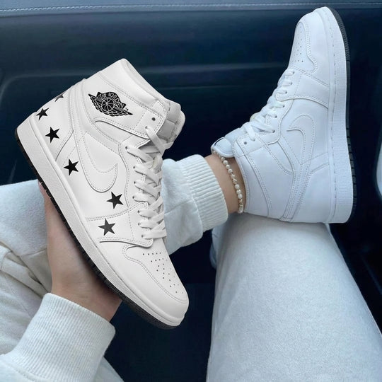 Custom Air Jordan 1 Black Stars