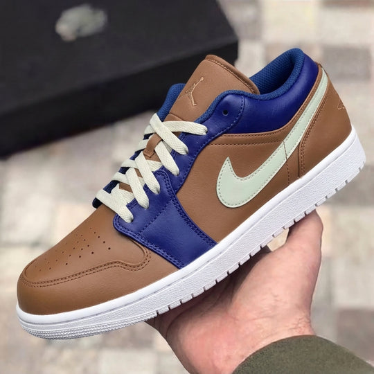 Custom Air Jordan 1 Brown Blue Grey