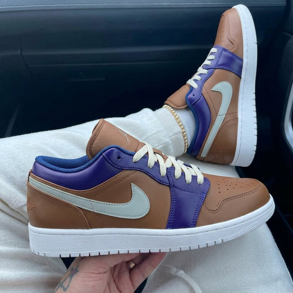 Custom Air Jordan 1 Brown Blue Grey