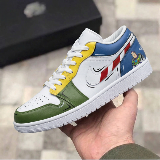 Custom Air Jordan 1 Green Yellow Blue Red Buzz Lightyear