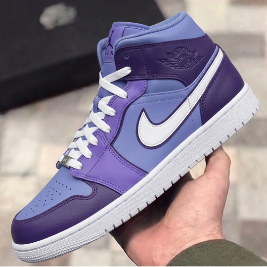 Custom Air Jordan 1 Lavender Dark Purple