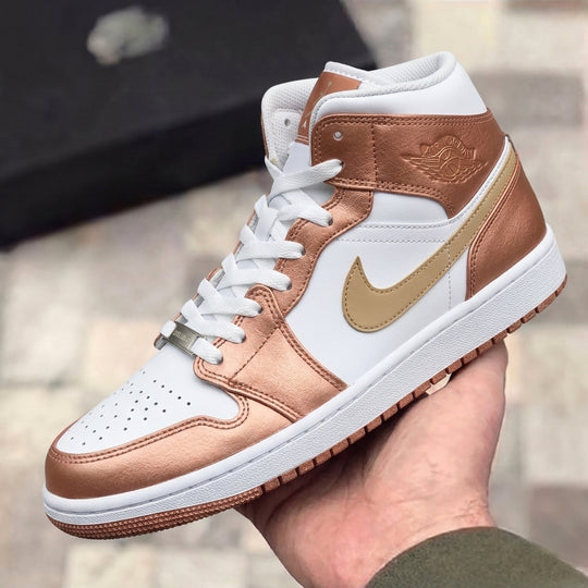 Custom Air Jordan 1 Metallic Copper Gold