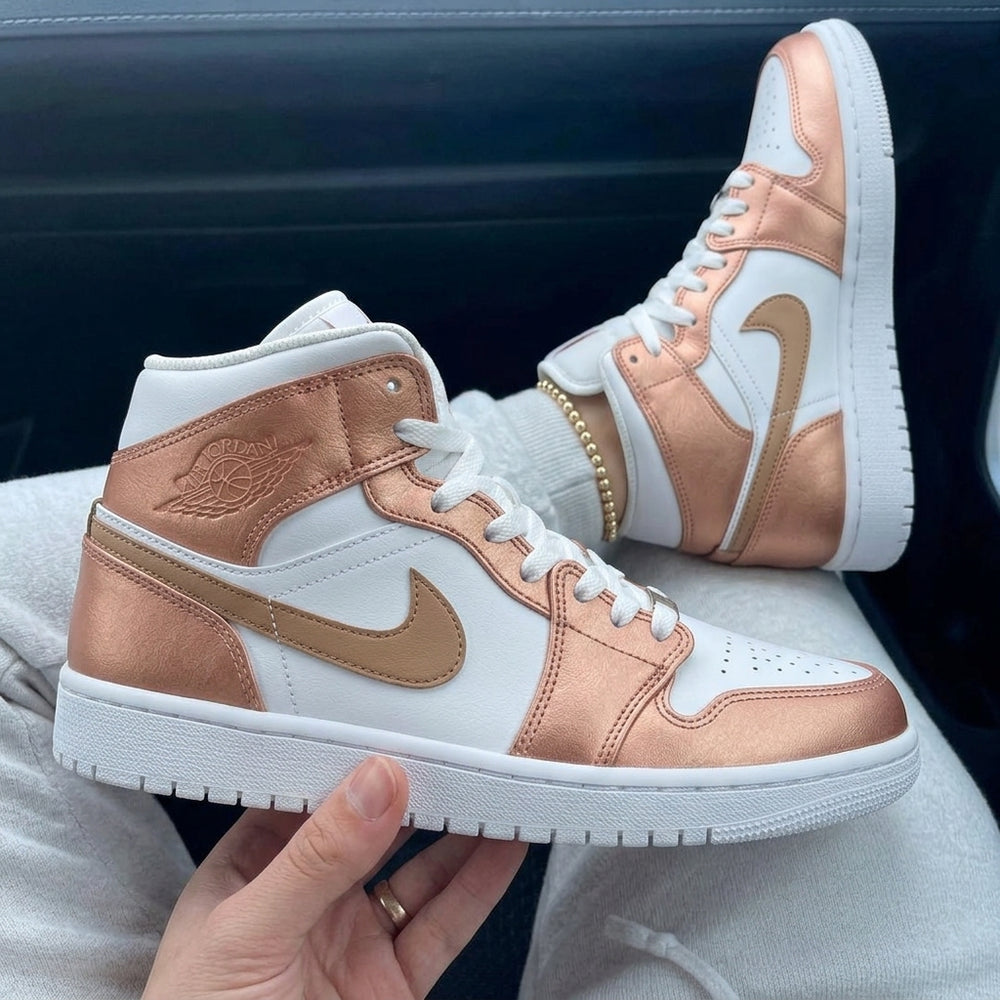 Custom Air Jordan 1 Metallic Copper Gold