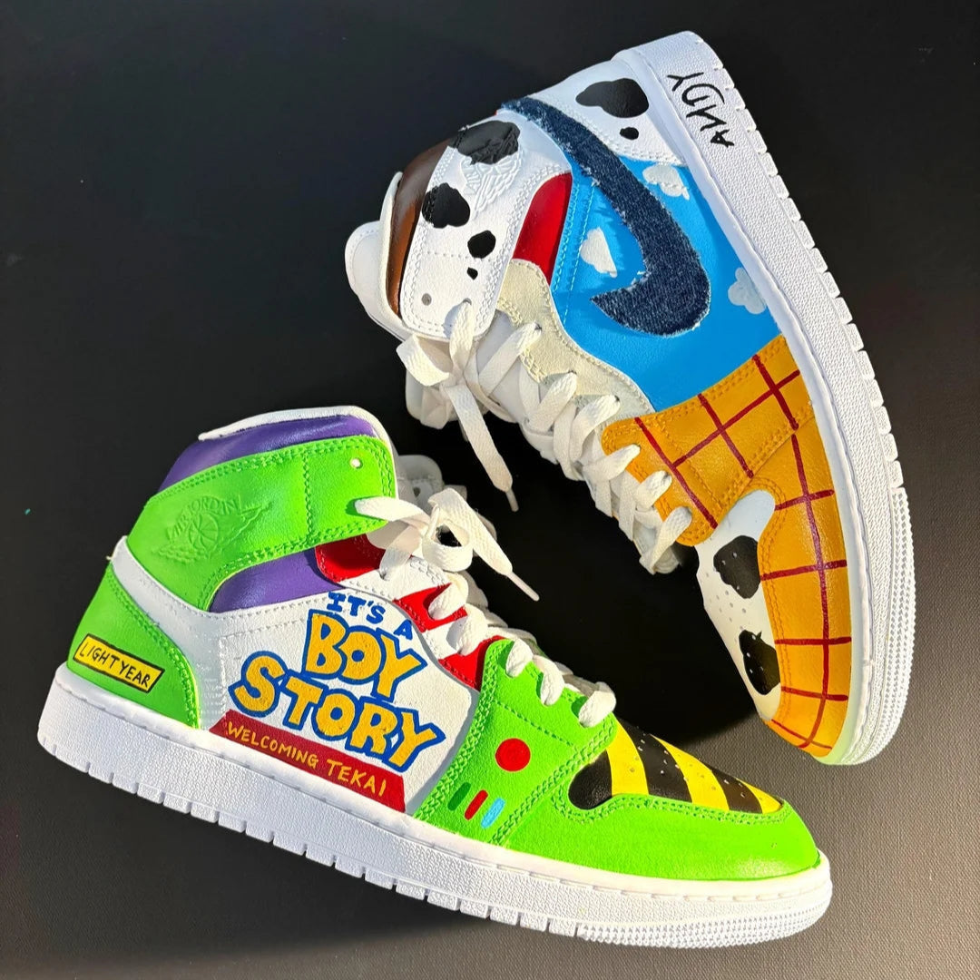 Custom Air Jordan 1 Multicolor Cartoon Theme