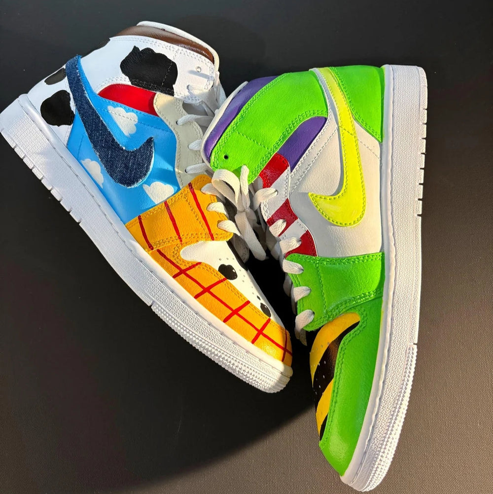 Custom Air Jordan 1 Multicolor Cartoon Theme