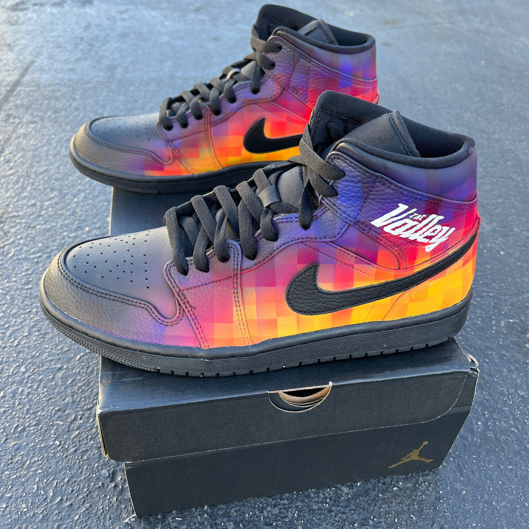 Custom Air Jordan 1 Multicolored With Checkerboard Pattern 