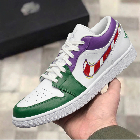 Custom Air Jordan 1 Purple Green