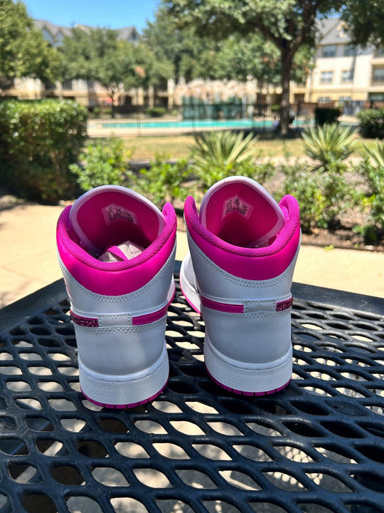 Custom Air Jordan 1 White And Pink With Glittery Details