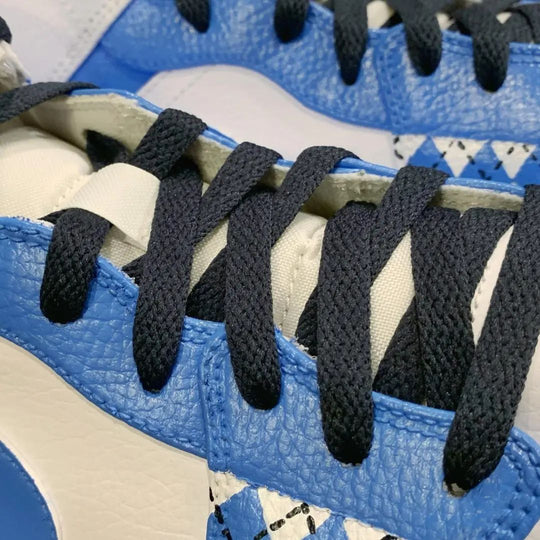 Custom Air Jordan 1 White Blue Argyle Pattern