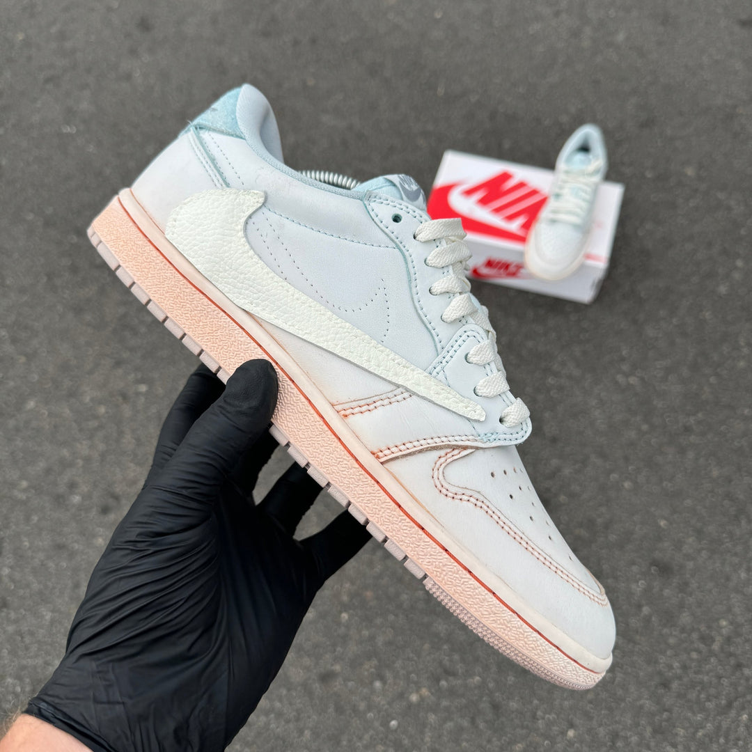 Custom Dunk Baby Blue And Baby Pink With Textured Swoosh 
