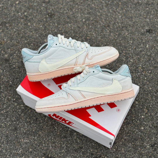 Custom Dunk Baby Blue And Baby Pink With Textured Swoosh 
