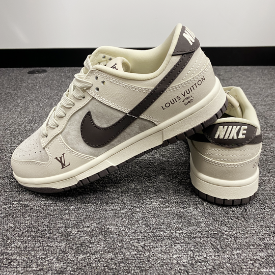Custom Dunk khaki Cream LV Logo