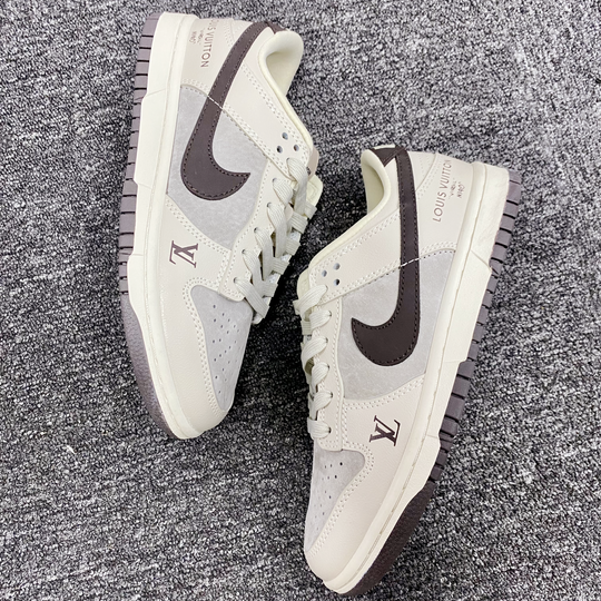 Custom Dunk khaki Cream LV Logo