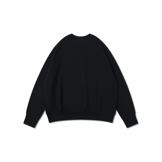 Custom Embroidery Nike Sweatshirt Blue Floral Design Black