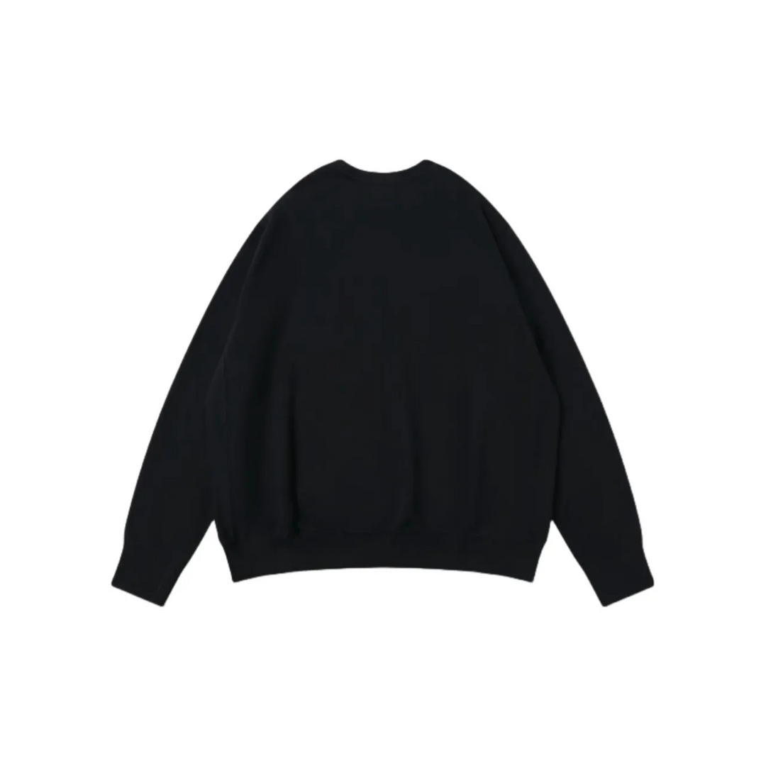 Custom Embroidery Nike Sweatshirt Floral Crescent Design Black