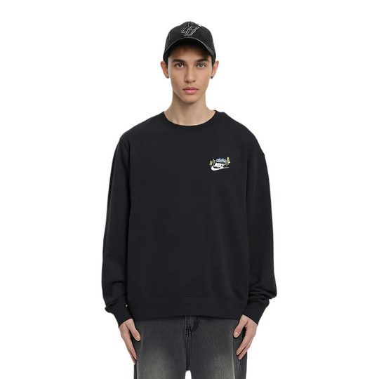 Custom Embroidery Nike Sweatshirt Mountain Trees Pattern