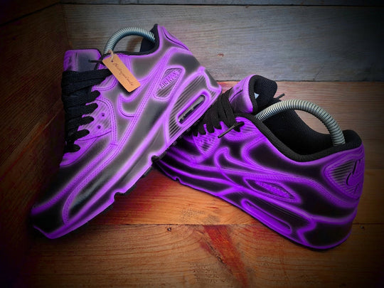 Custom Nike Air Max Purple Black