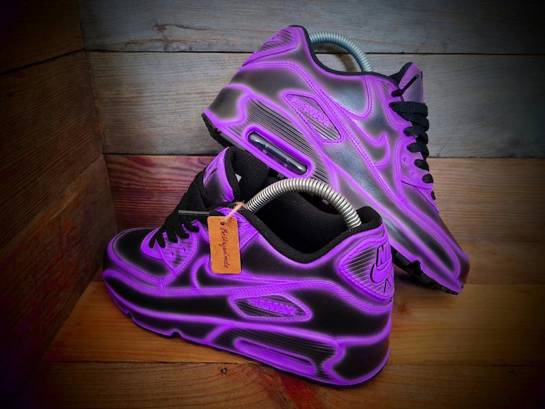 Custom Nike Air Max Purple Black