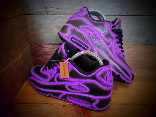 Custom Nike Air Max Purple Black