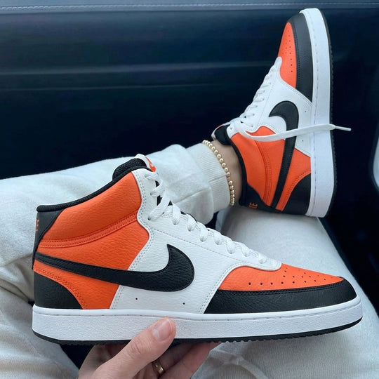 Custom Nike Court Vision Orange Black Color Block